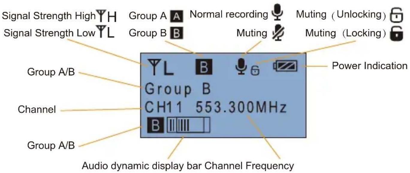 Comica CVM-WM200TX - Screen Display Instruction - 1