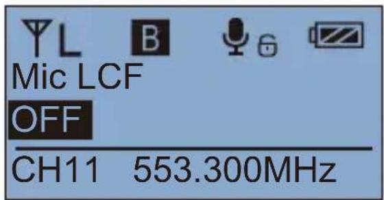 Comica CVM-WM200TX - Low cut "On/Off" Adjustment - 2