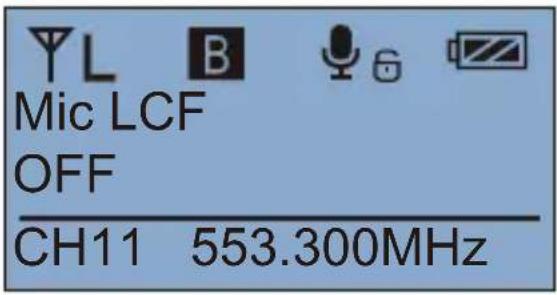 Comica CVM-WM200TX - Low cut "On/Off" Adjustment - 1
