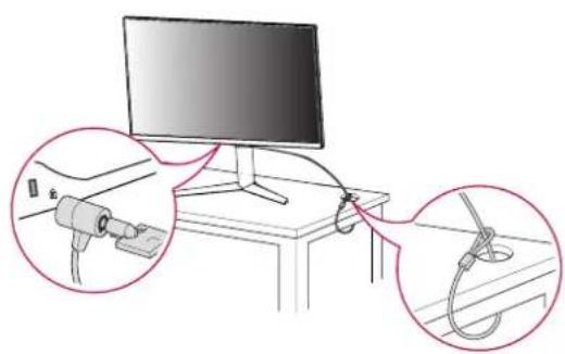 LG UltraGear 27GN750-B - Verwenden des Kensington-Schlosses - 1
