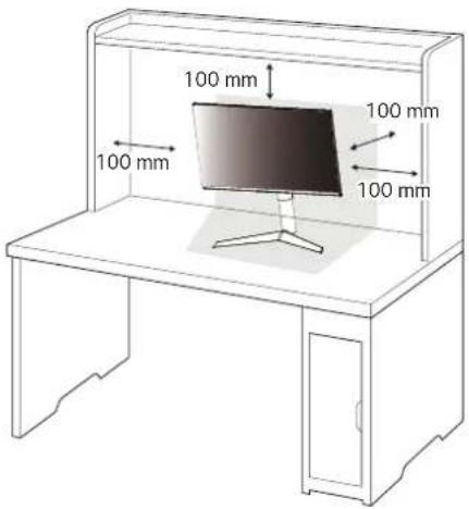 LG UltraGear 27GN750-B - Installation auf einem Tisch - 1