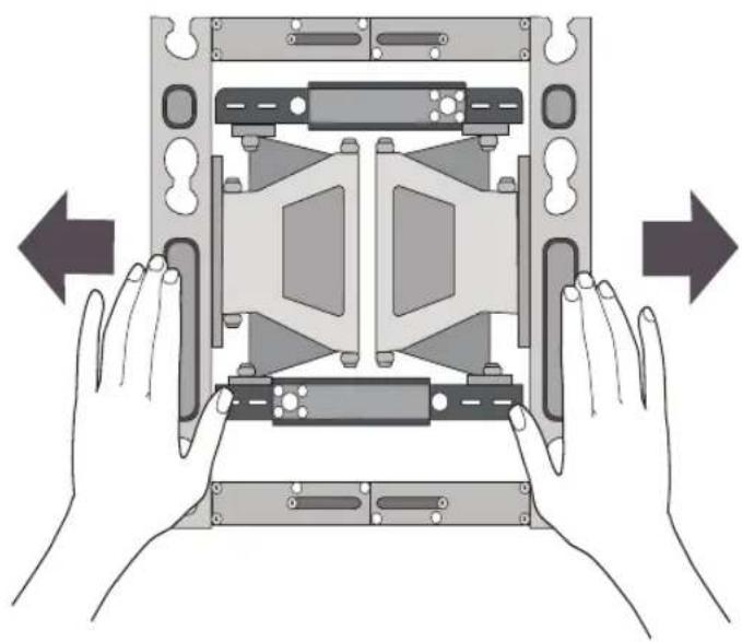 LG OLW480B - Adjusting the Length of the Wall Mounting Bracket (VESA Size 400x200 Models Only) - 2