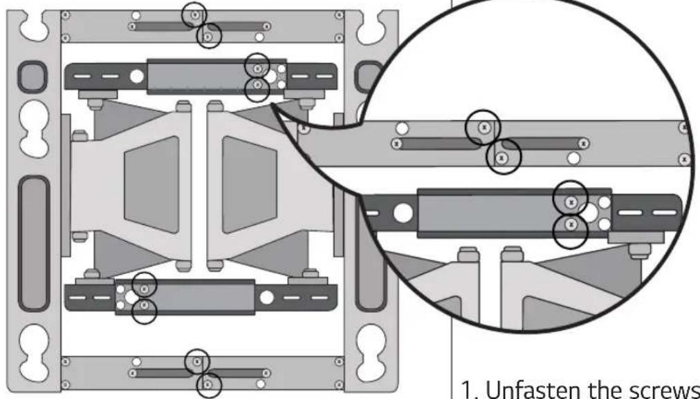1. Unfasten the screws