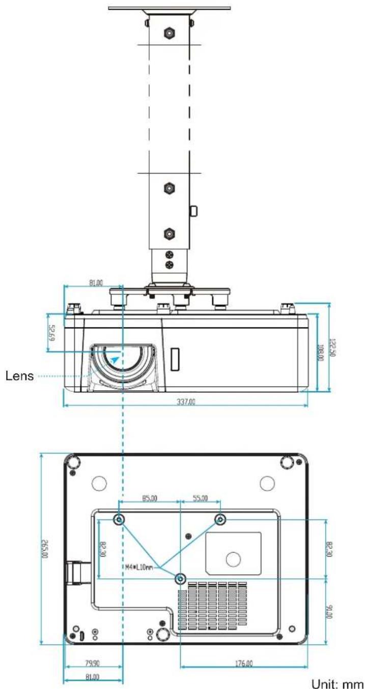 Lens 81.00 69.25 108.00 337.00 250.00 85.00 55.00 M4*L10mm 79.90 81.00 176.00 Unit: mm