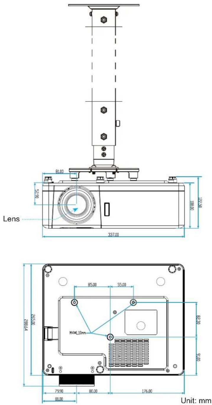 Lens 337.00 81.00 52.00 108.00 22.50 85.00 55.00 265.00 82.00 100.00 79.90 80.00 176.00 81.00 Unit: mm