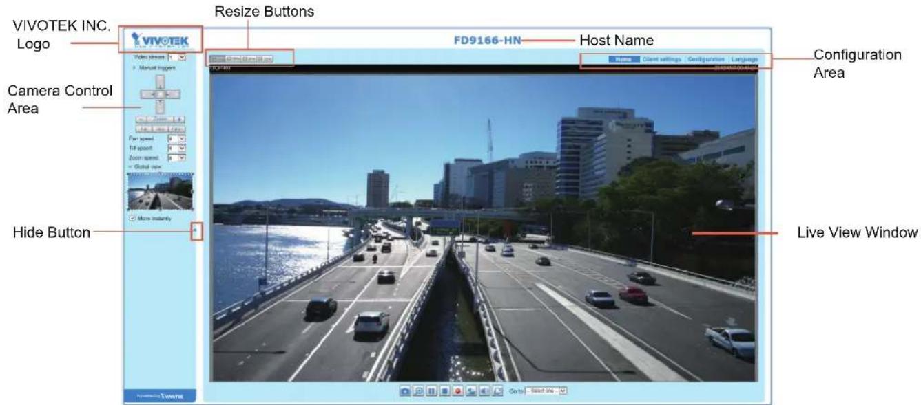 Vivotek FD9166-HN - Main Page - 1
