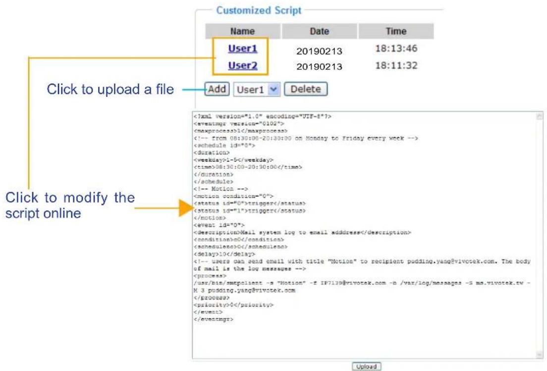 Vivotek FD9166-HN - Customized Script - 1