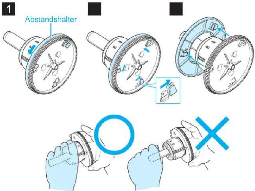 DNP DP-QW410 - Entfernen der Abstandhalter - 1