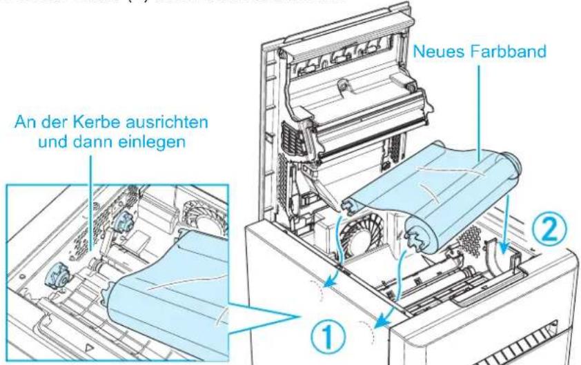 DNP DP-QW410 - Legen Sie das Farbband in den Drucker ein. - 1