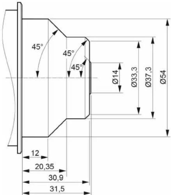 ARRI ALEXA SXT Plus - Maximum lens mounting depth - 1