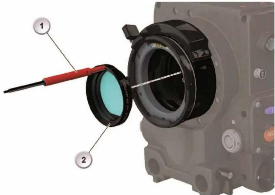 ARRI ALEXA SXT Plus - To insert or change an in-camera filter: - 3