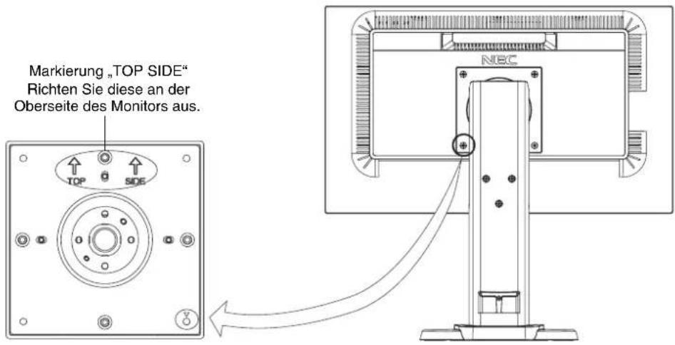 Markierung „TOP SIDE“ Richten Sie diese an der Oberseite des Monitors aus. TOP SIDE NBC