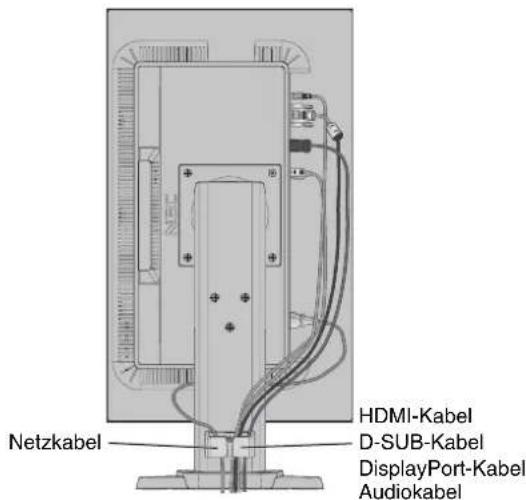 Netzkabel HDMI-Kabel D-SUB-Kabel DisplayPort-Kabel Audiokabel