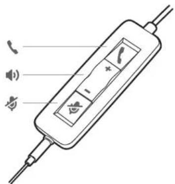 PLANTRONICS Blackwire 3225 - Nutzung der Inline-Steuerung - 1