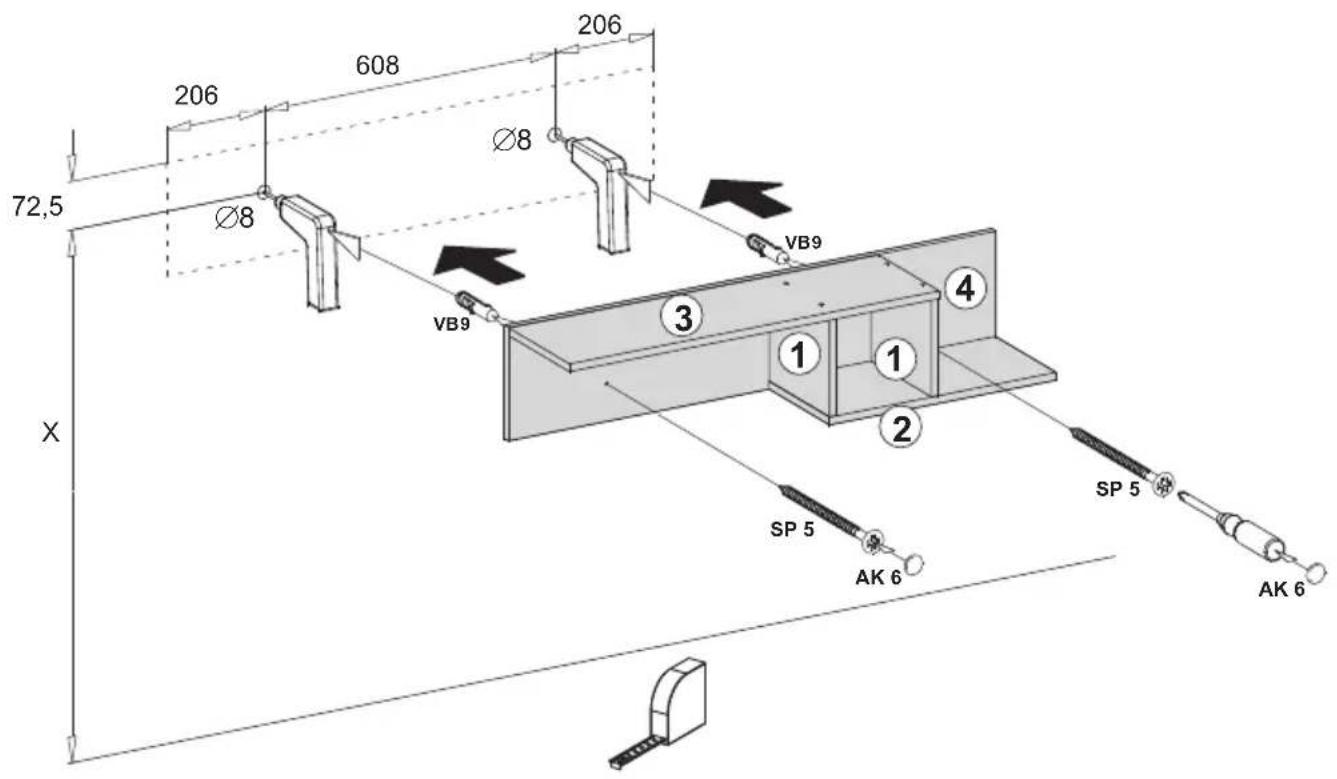 Livarno Lux IAN 275437 - Wall fixing: - 6