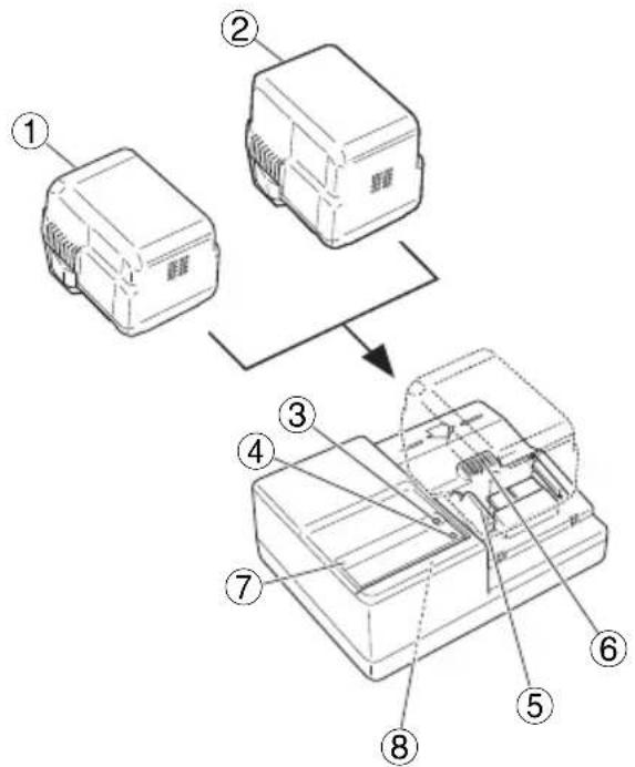 Technical diagram showing exploded view of a device with numbered components, likely an electronic or mechanical assembly.
