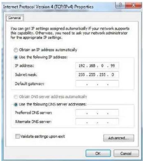 ACTi Q22-K1 - Manually adjust the IP address of the PC: - 4