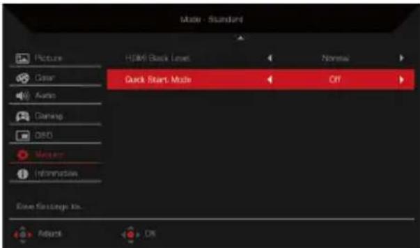 ACER RG241Y - Adjusting the System - 2