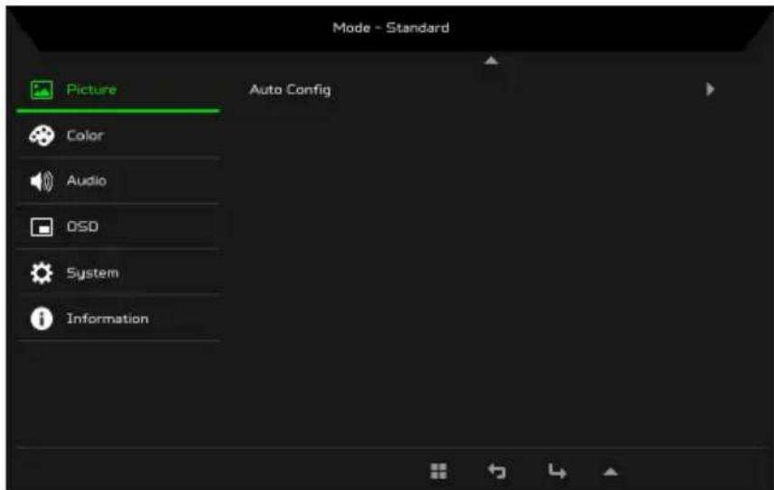 ACER V6 V206HQL - Adjusting the Picture - 2