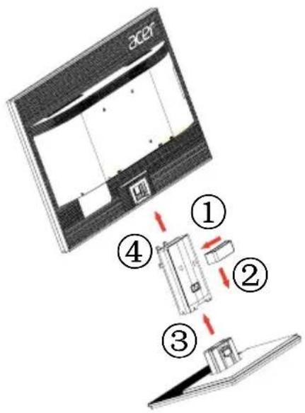 ACER V6 V206HQL - Attaching the Base - 2