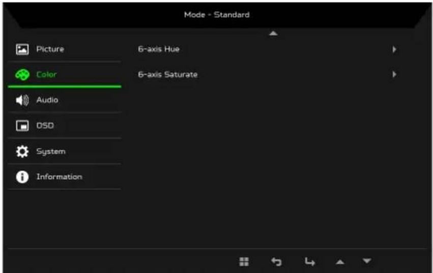 ACER V6 V206HQL - Adjusting the Color - 2