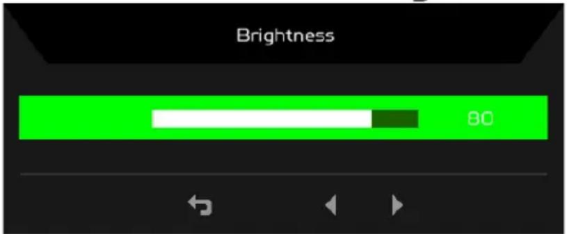 ACER V6 V206HQL - Adjusting the Brightness setting - 1