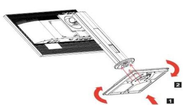 ACER BE270U - ATTACHING/REMOVING THE BASE - 1