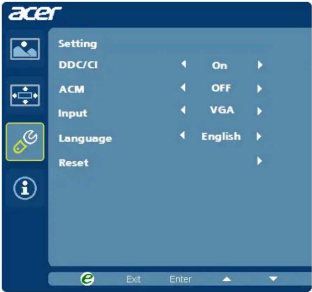 ACER V176L b - Adjusting the setting - 1
