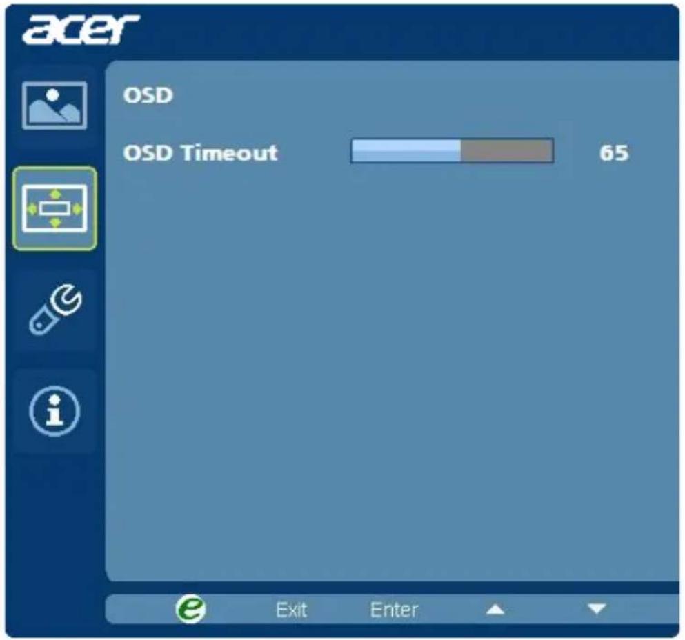 ACER V176L b - Adjusting the OSD position - 1