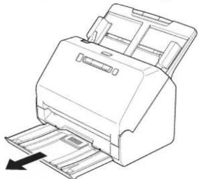 CANON ImageFORMULA R40 - Ziehen Sie das Dokumentausgabefach heraus. - 1