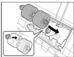 CANON ImageFORMULA R40 - Setzen Sie die neue Einzugsrolle ein. - 1