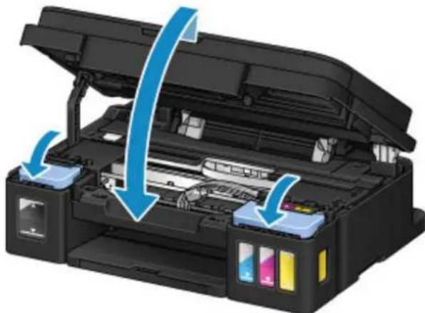 CANON PIXMA G3200 - Lift the scanning unit / cover once, and then close it gently. - 1