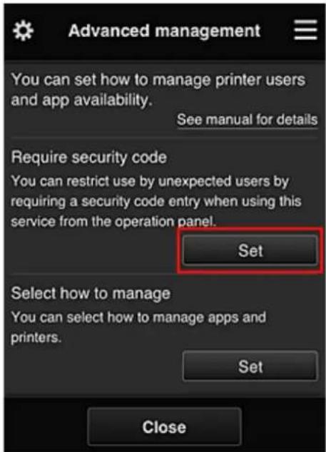 CANON PIXMA G3200 - Limiting Apps That Individual Users Can Use on Printer - 2