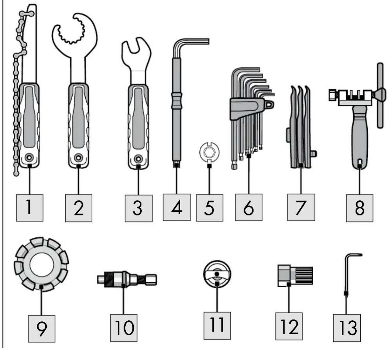 CRIVIT IAN 292850 - SET DE HERRAMIENTAS PARA BICICLETA - 1