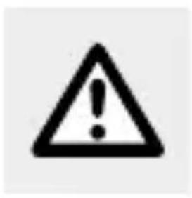 Warning symbol: black exclamation mark inside a triangle (no text or numbers)