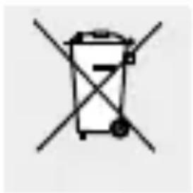 Simple line drawing of a trash bin with two crossed lines indicating no waste or discharge (no text or symbols)