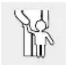 Simple line drawing of a person standing next to a vertical structure (no text or symbols)