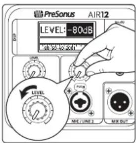 PRESONUS AIR12 - Pegel-Einstellung: AIR10, AIR12 und AIR15 - 1