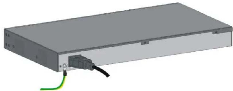 HP 1420-24G - Connecting the AC power cord - 1