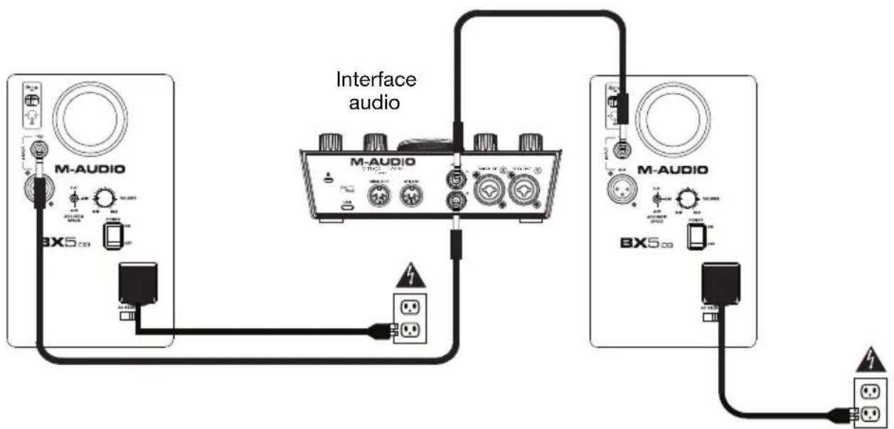 M-AUDIO BX5 D3 - Schéma de connexion - 1