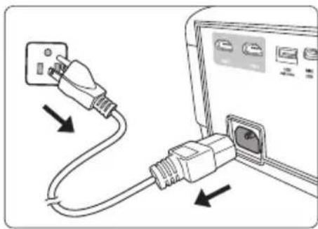 VIEWSONIC PX700HD - Ausschalten des Projektors - 1