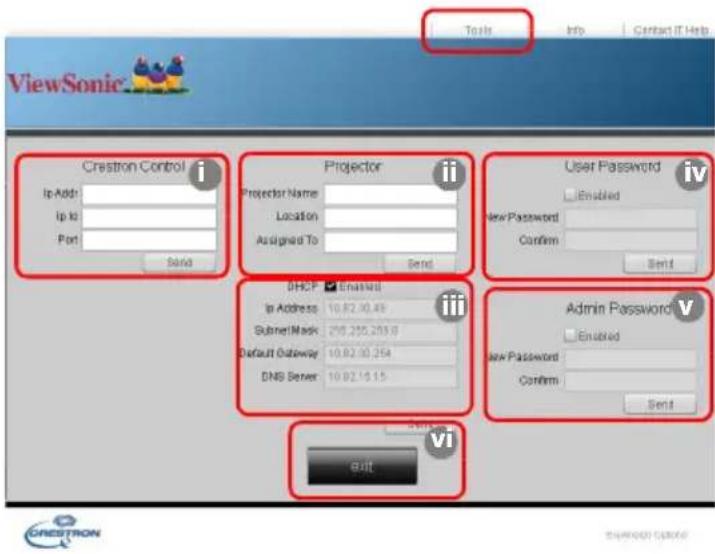 VIEWSONIC PX700HD - Über Crestron e-Control® - 5