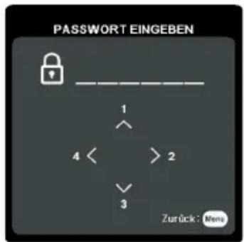 PASSWORD EINGEBEN 1 4 < > 2 3 Zurück: Men