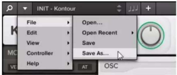 INIT - Kontour File Edit View Controller Help Open... Open Recent Save Save As... AT OSC