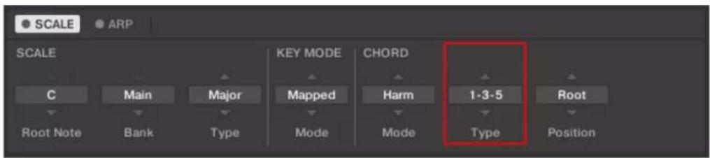 SCALE ARP SCALE C Main Major KEY MODE Mapped CHORD Harm 1-3-5 Root Root Note Bank Type Mode Mode Type Position