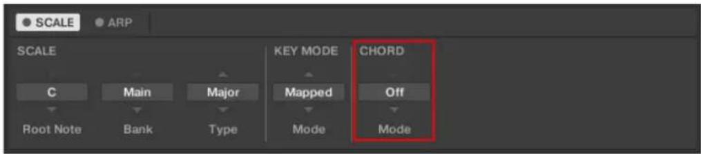 SCALE ARP SCALE C Main Major KEY MODE CHORD Off Mode Root Note Bank Type Mapped Mode