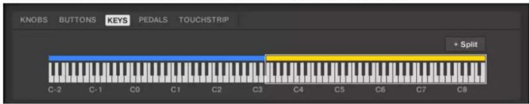 KNOBS BUTTONS KEYS PEDALS TOUCHSTRIP + Split C-2 C-1 C0 C1 C2 C3 C4 C5 C6 C7 C8