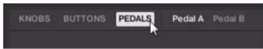 KNOBS BUTTONS PEDALS Pedal A Pedal B
