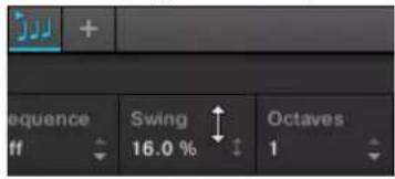 sequence ff Swing 16.0 % Octaves 1