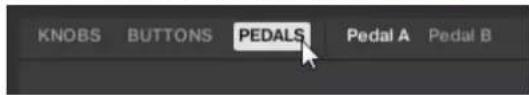 KNOBS BUTTONS PEDALS Pedal A Pedal B